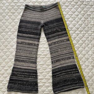 Goddis Wide-Leg Bohemian Sweater Lounge Pants Navy Blue White Cream M/L